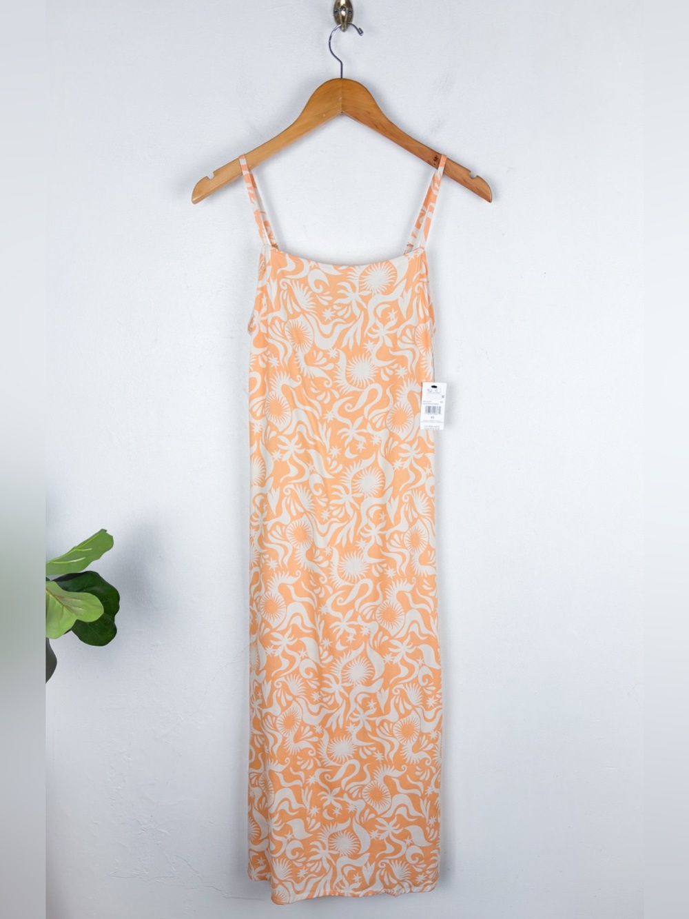 Billabong Boho Print Lightweight Beachy Midi Dress Sz XS